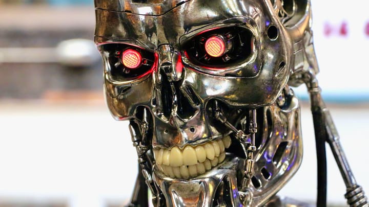 As Global Powers Explore Humanoid Robots, Cyber-Risk Looms 2 Terminator Over There Pics Alamy 4il6uK